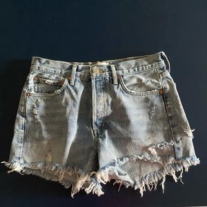 Agolde blue denim jean shorts size 27